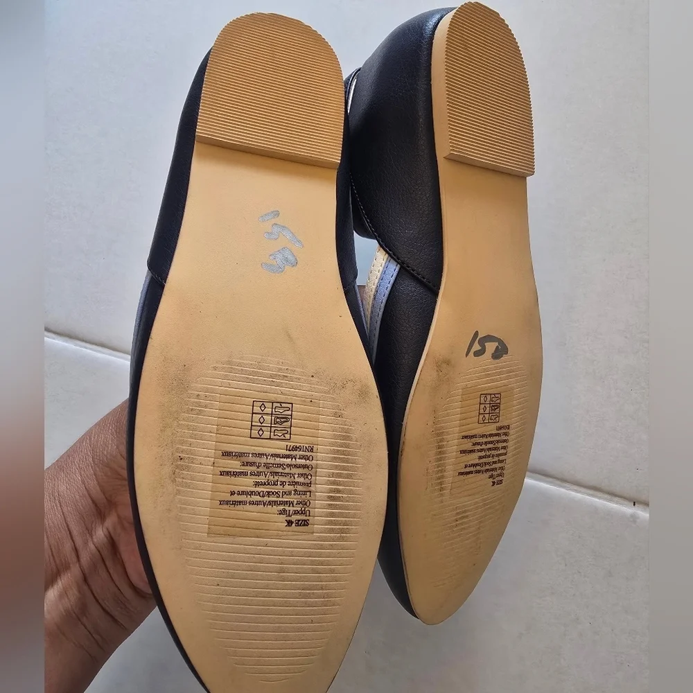 Janie And Jack Bow Strap Ballet Flat In Merchant Marine Color Size 4k